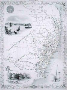 New South Wales, from a Series of World Maps published by John Tallis and Co., London and New York, 1850s by John Rapkin
