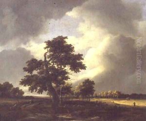 Landscape with Shepherd by Jacob Salomonsz. Ruysdael