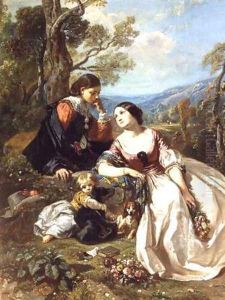 A Sentimental Conversation, 1843 by Camille-Joseph-Etienne Roqueplan