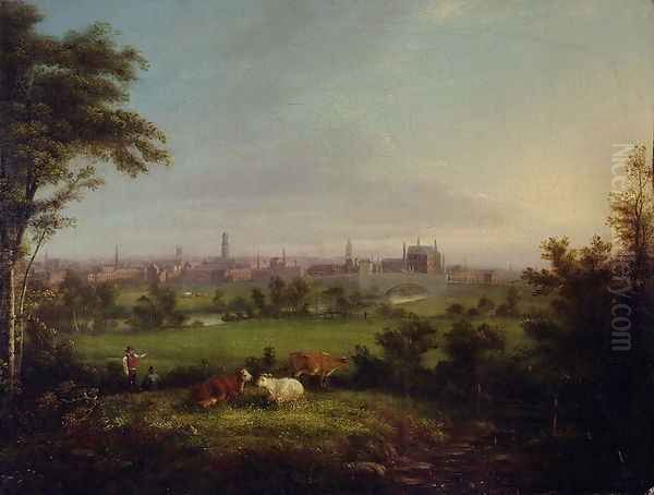 Leeds from the Meadows, c.1825 - view 1