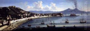 Naples, from the Heights of Posillipo with Vesuvius in the Distance, 1740