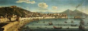 View of The Bay of Naples from the Bay of Chiaia by Tommaso Ruiz