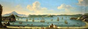 The Gulf of Pozzuoli with Ischia in the Distance 1740 by Tommaso Ruiz