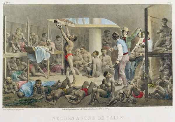 Slaves in the Hold, engraved by Deroi, published by Engelmann and Cie, 1827-35 - view 1
