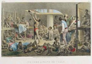 Slaves in the Hold, engraved by Deroi, published by Engelmann and Cie, 1827-35 by Johann Moritz Rugendas