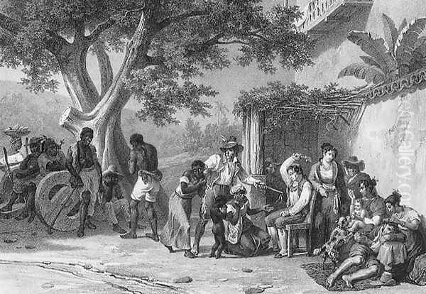Domestic Chastisements, engraved by Deroi, pub. by Engelmann, c.1835 - view 1