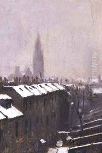 Duke Street under Snow, Edinburgh, 1870 by Sir George Reid