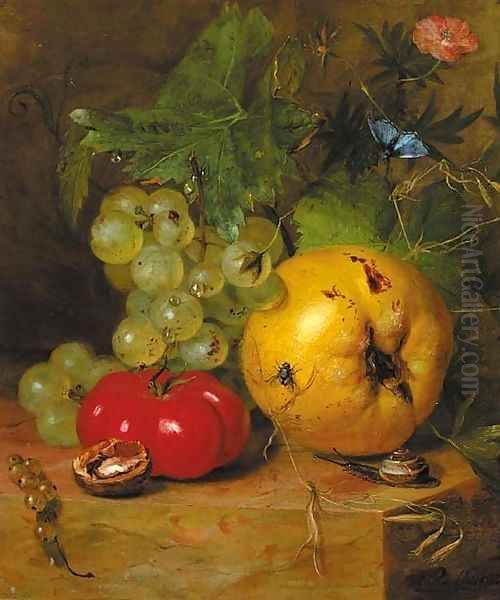 A still life with fruit and insects - view 1