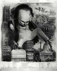 Caricature of Victor Hugo 1802-85 from Le Pantheon Charivarique, 19th century by Benjamin Roubaud