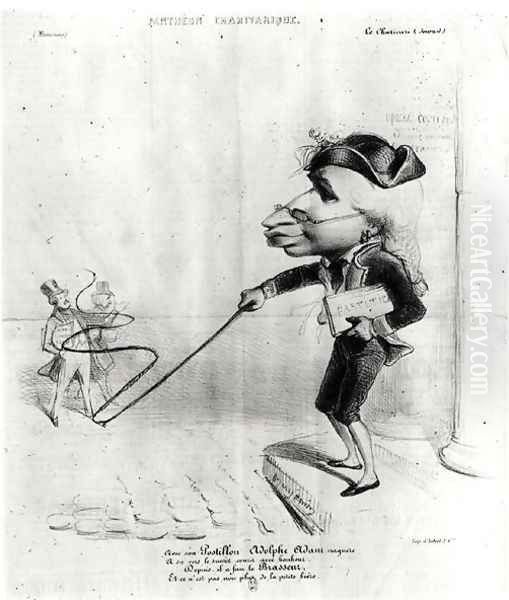 Caricature of Adolphe Adam 1803-56, from Pantheon Charivarique - view 1