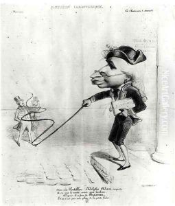 Caricature of Adolphe Adam 1803-56, from Pantheon Charivarique