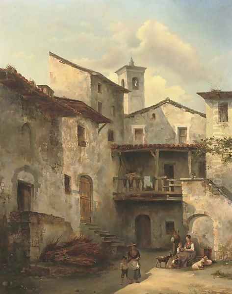 A courtyard in an Italian village - view 1