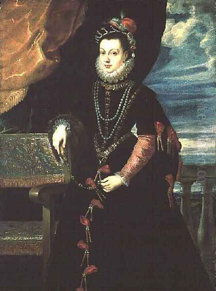 Portrait of Isabelle de Valois, Queen of Spain, wife of Philip II of Spain 1527-98 - view 1