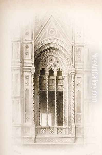 Tracery from the Campanile of Giotto, Florence, from The Seven Lamps of Architecture by John Ruskin, engraved by James Charles Armytage c.1820-97 published 1894 - view 1
