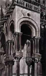 St. Marks, Southern Portico, from Examples of the Architecture of Venice, by John Ruskin, aquatint by Lupton, 1851 by John Ruskin