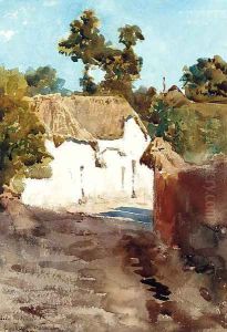 A cottage near Teignmouth by Ettore Roesler Franz