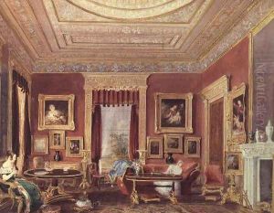 The Drawing Room, Leigh Court, Bristol, c.1840 by Thomas Leeson the Elder Rowbotham