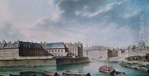 The Ile Saint-Louis and the Hotel de Bretonvilliers in 1757