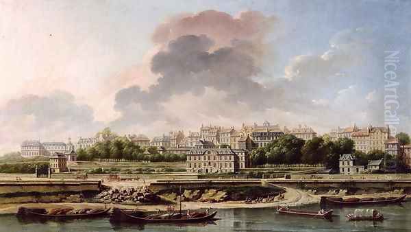 The Quay and Village of Passy in 1757 - view 1