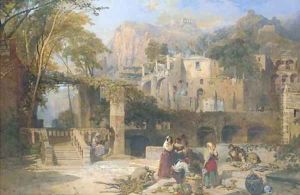 At Amalfi, Gulf of Salerno by Thomas Miles Richardson