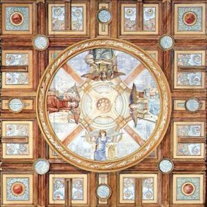 Design for a Drawing Room Ceiling for Warnham Court in Sussex by W.F. Randall
