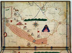 Ms Ital 550.0.3.15 fol.5v Map of the Red Sea, from the Carte Geografiche