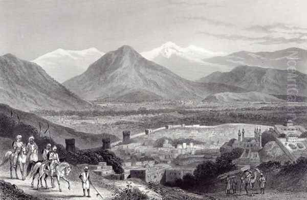 Cabul from the Bala Hissar, engraved by J. Stephenson, c.1870 - view 1
