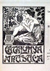 Catalunya Artistica, book cover designed by Joaquim Renart b.1879 pub. in Barcelona, 1904 Catalunya Artistica, book cover designed by Joaquim Renart b.1879 pub. in Barcelona, 1904