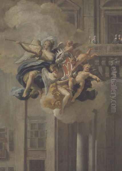 Fame bearing the coat of arms of the House of Harrach - view 1