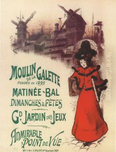 Poster advertising the Moulin de la Galette, 1896 by Roedel