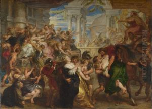 The Rape of the Sabine Women by (studio of) Rubens, Peter Paul