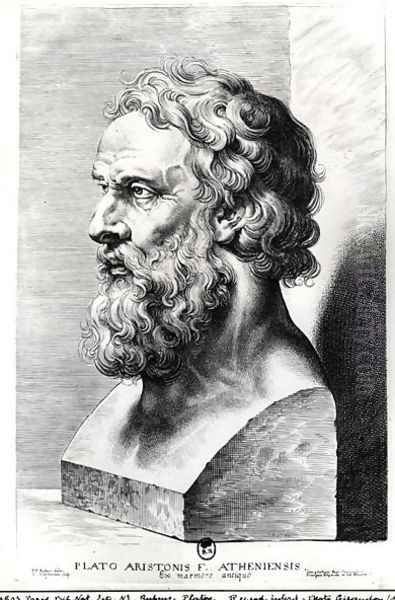 Bust of Plato c.427-c.348 BC engraved by Lucas Emil Vorsterman 1595-1675 - view 1