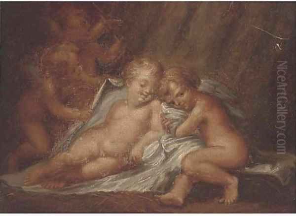 Putti desporting - view 1