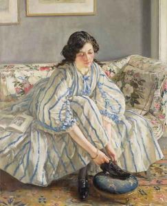 Tying her Shoe by Sir Walter Russell