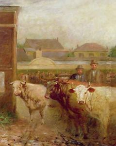 Drover Road, Croydon, Market Day, 1903 by John Burell Read
