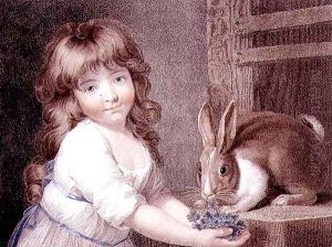 The Favourite Rabbit, engraved and pub. by Charles Knight 1743-c.1826 1792 by John Russell