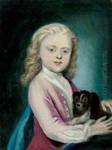 Portrait of 6th Duke of York, half-length, with his dog by John Russell