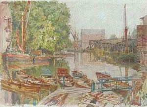 Tonbridge, the wharf by Henry Robert Robertson