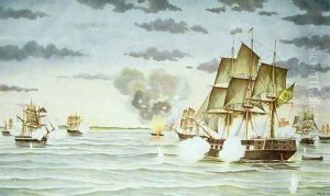 The Battle of Quilmes during the Cisplatine War 1825-28 between Uruguay and Brazil by J. Raison