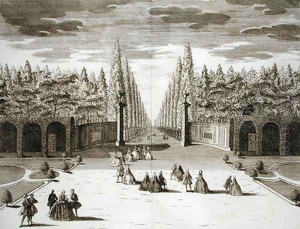 Theatre on the Surprise Terrace, from 'Delights of the Villa Castellazzo by Domenico Felice Leonardi, published 1743 - view 1
