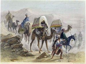 The Camel Train, from Constantinople and the Black Sea, engraved by the Rouargue brothers, 1855 by Rouergue, Adolphe Rouergue, Emile &
