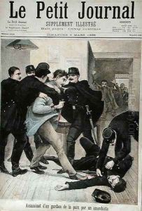 Assassination of a Policeman by an Anarchist, cover illustration of Le Petit Journal, 3rd March 1895 Assassination of a Policeman by an Anarchist, cover illustration of Le Petit Journal, 3rd March 1895