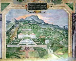 The Villa Lante, fresco in the Loggia, c.1574-76 by Raffaello Motta (Raffaellino Da Reggio)