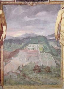 The Villa di Caprarola, from the Loggia of the Villa Lante, 1568 by Raffaello Motta (Raffaellino Da Reggio)
