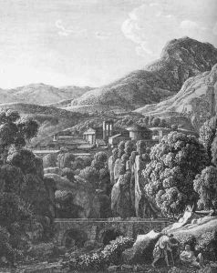 Landscape with Town and Bridge 1799 by Johann Christian Reinhart