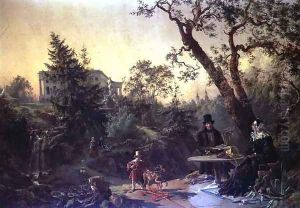 Family Group in the Garden of a Country House by Johann Nepomuk Rauch