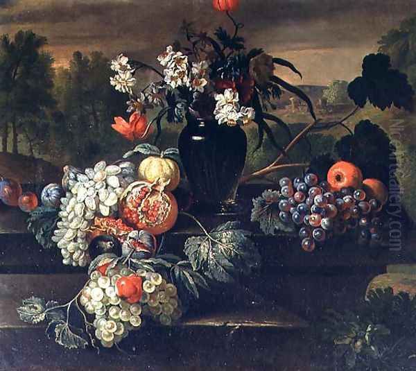 Still Life of Flowers and Fruit - view 1