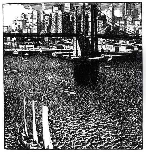 Brooklyn Bridge, 1914 - view 1