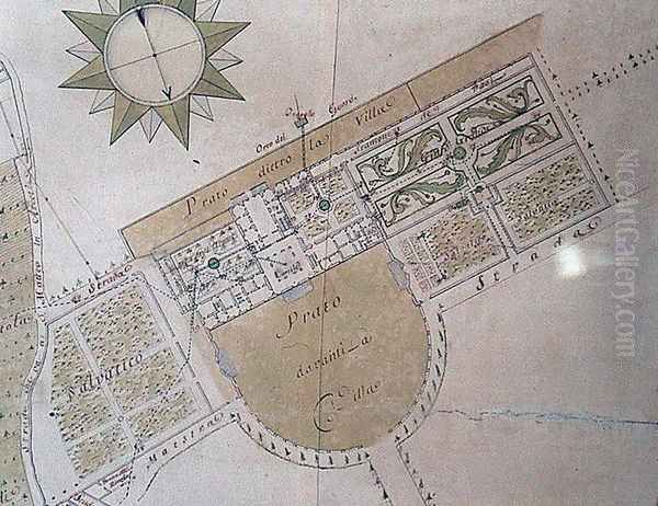 Plan of the Villa del Poggio Imperiale - view 1