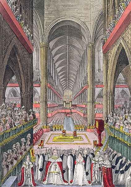 The Coronation of William IV 1765-1837 and Adelaide 1792-1849 in Westminster Abbey in 1830, 1831 - view 1